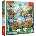 Puzzle 4w1 Wyjątkowe Dinozaury